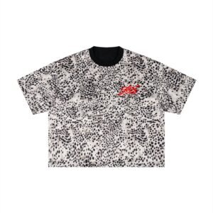 SØLN-Leopard Print Boxy T-Shirt