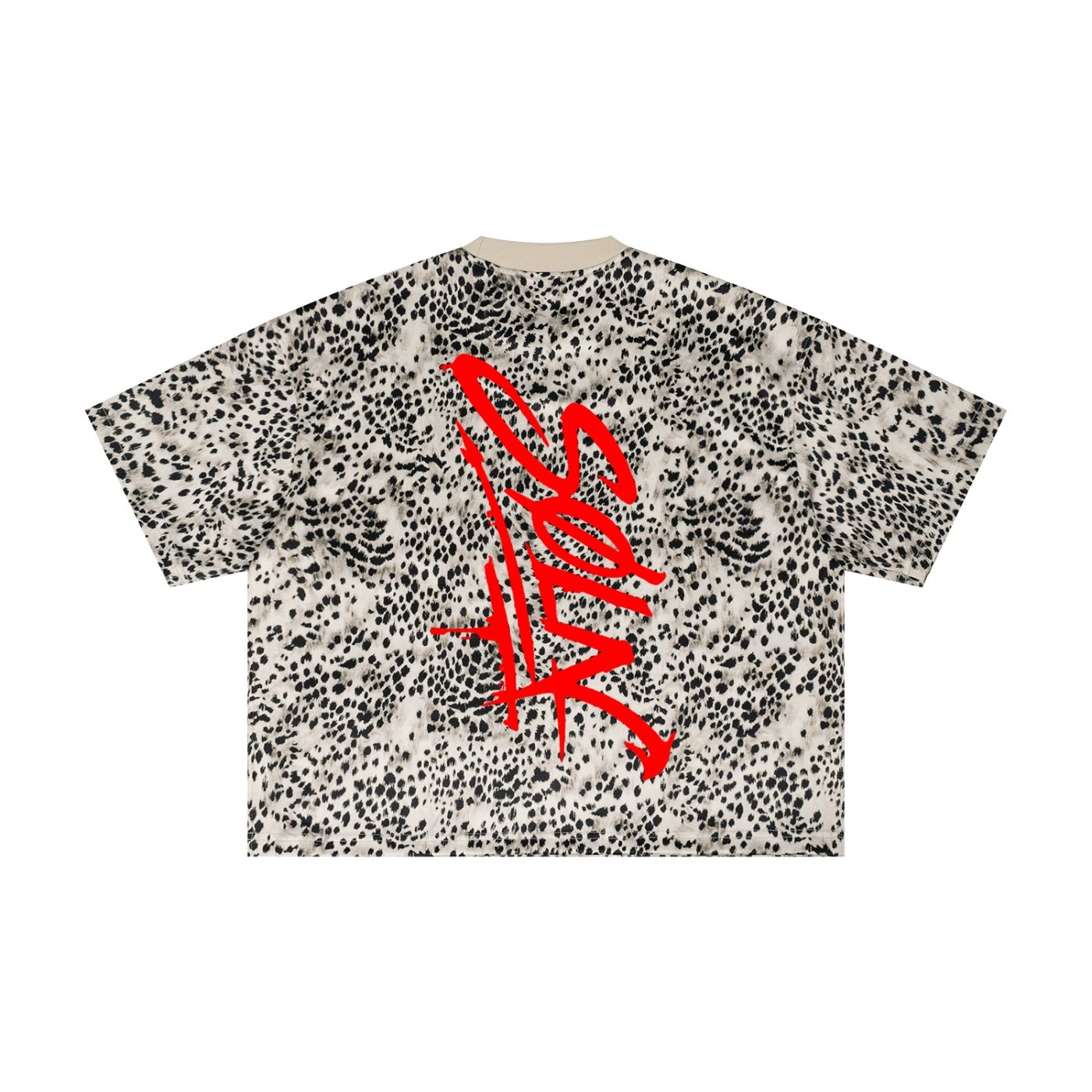 SØLN-Leopard Print Boxy T-Shirt - Image 4