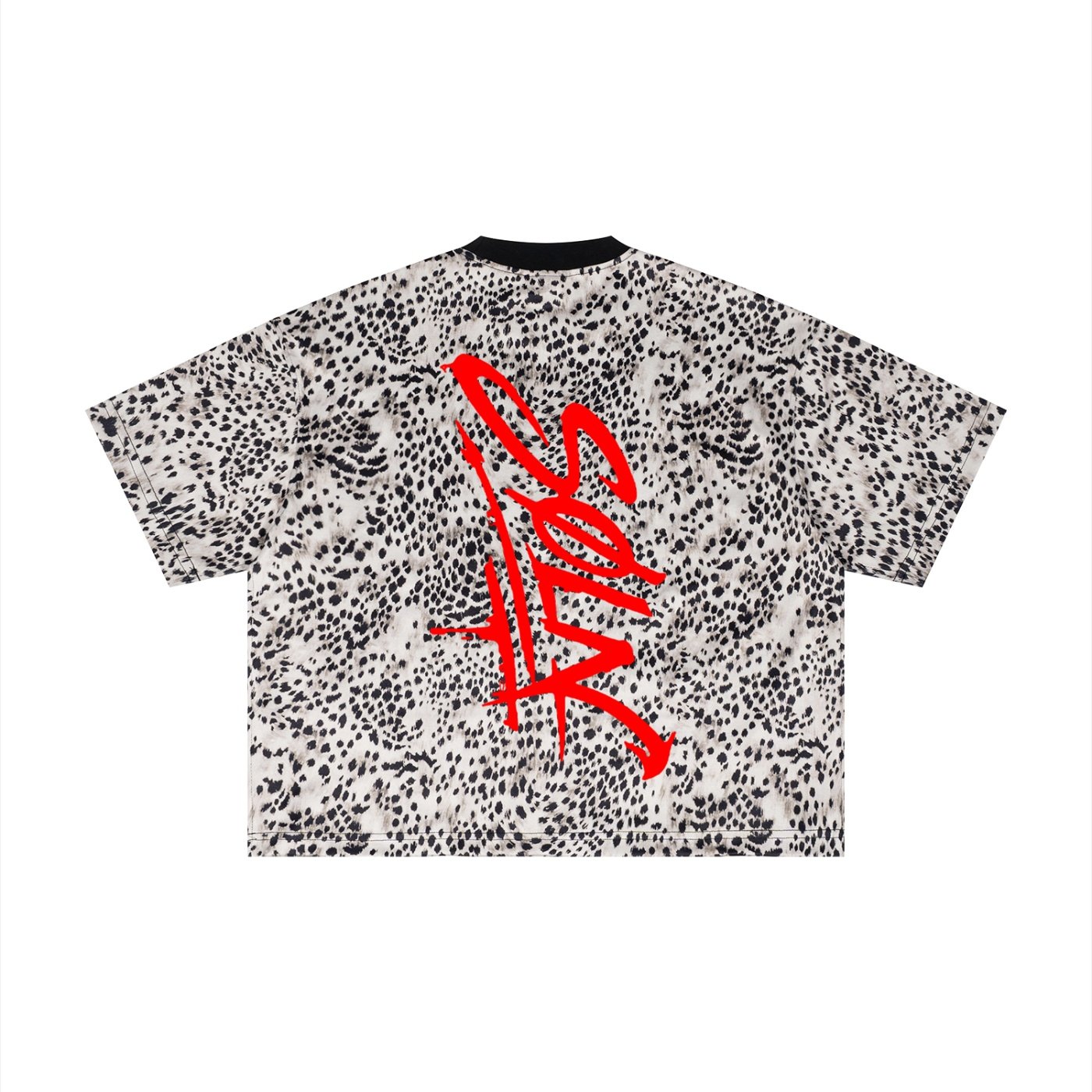 SØLN-Leopard Print Boxy T-Shirt - Image 2