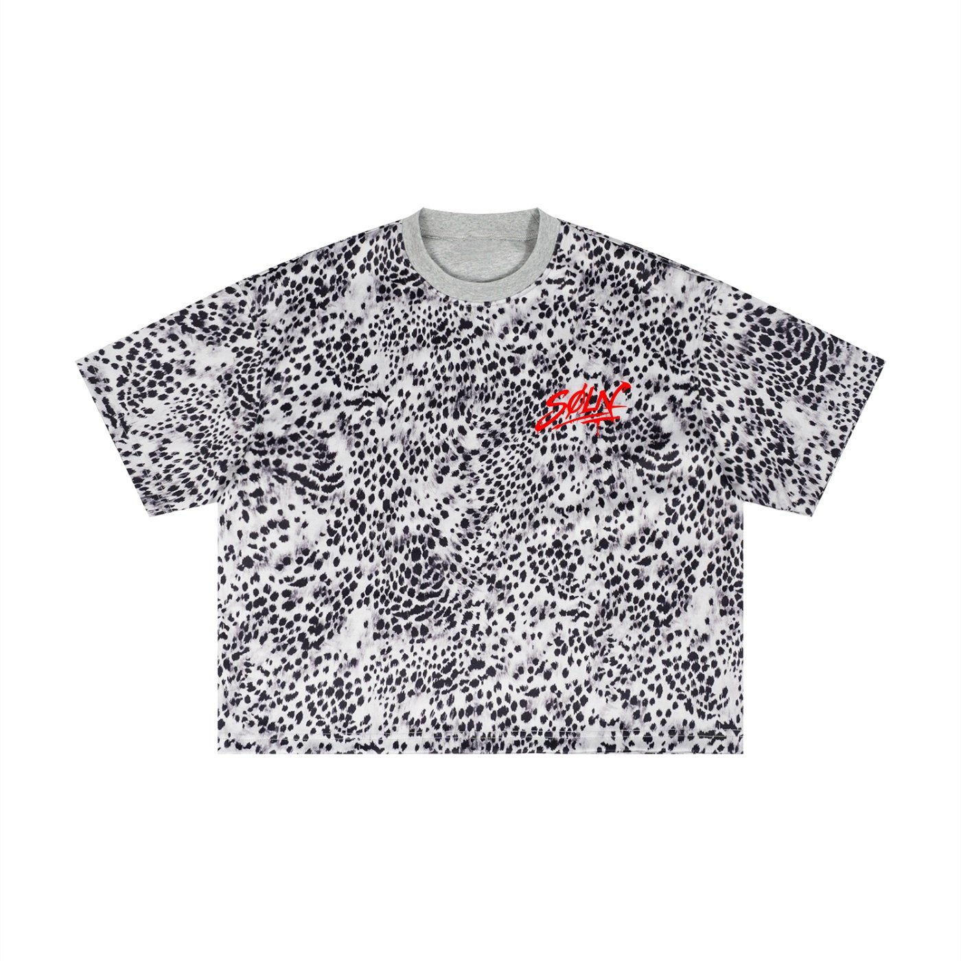 SØLN-Leopard Print Boxy T-Shirt - Image 5