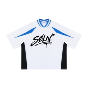 SØLN- Block V-Neck T-Shirt_White